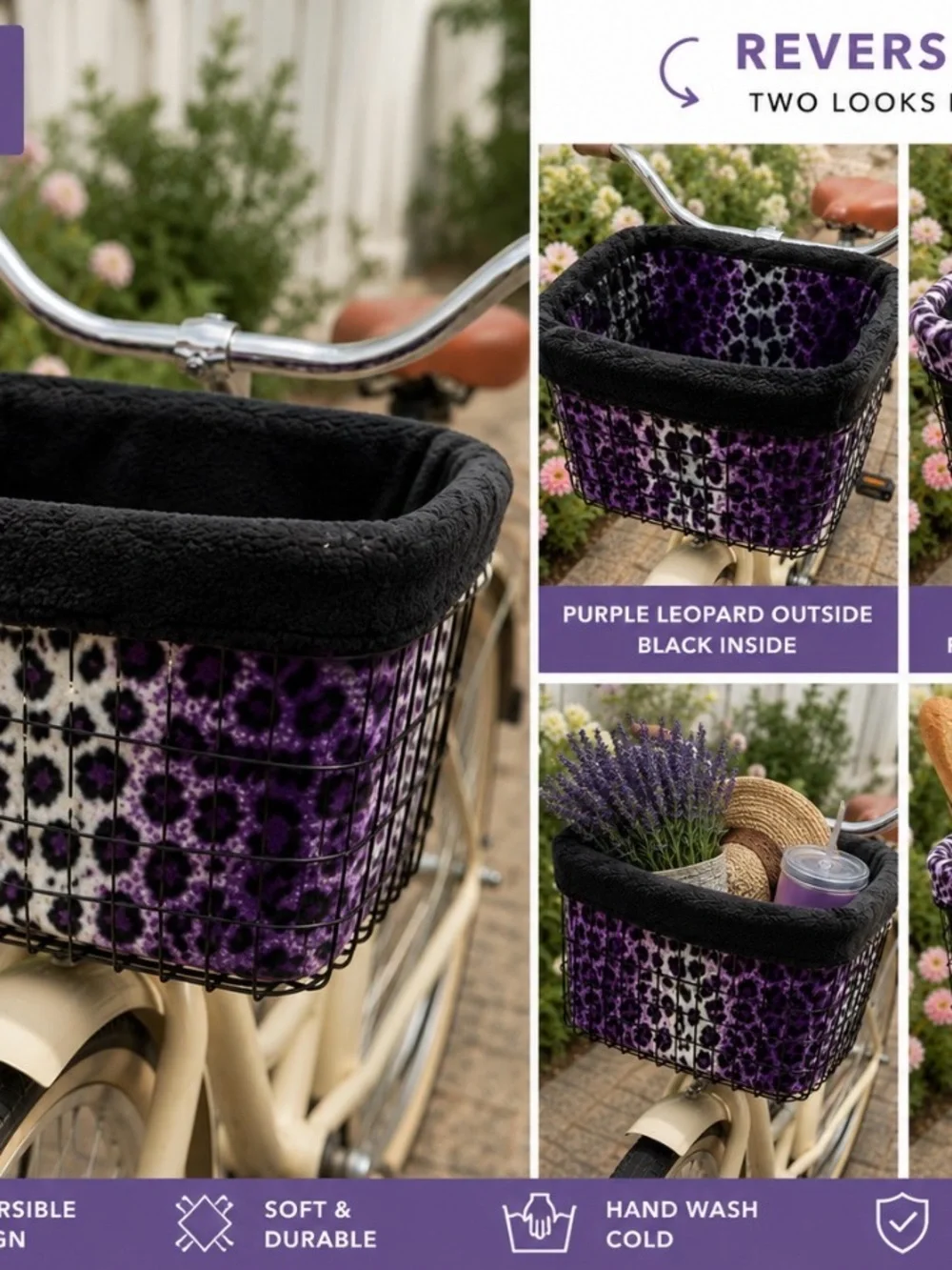 Bicycle Basket Reversible Liner